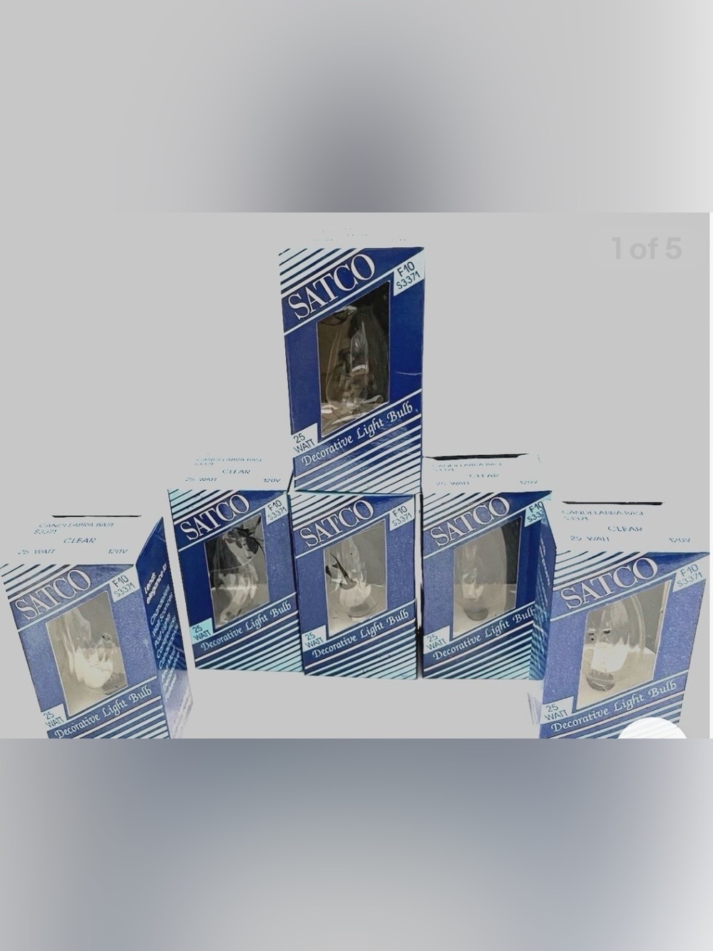 (6) SATCO Candelabra Base Light Bulbs S3371 25Watt Clear